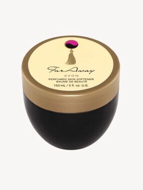 Avon Far Away Perfumed Skin Softener - Black, Gold & Cream